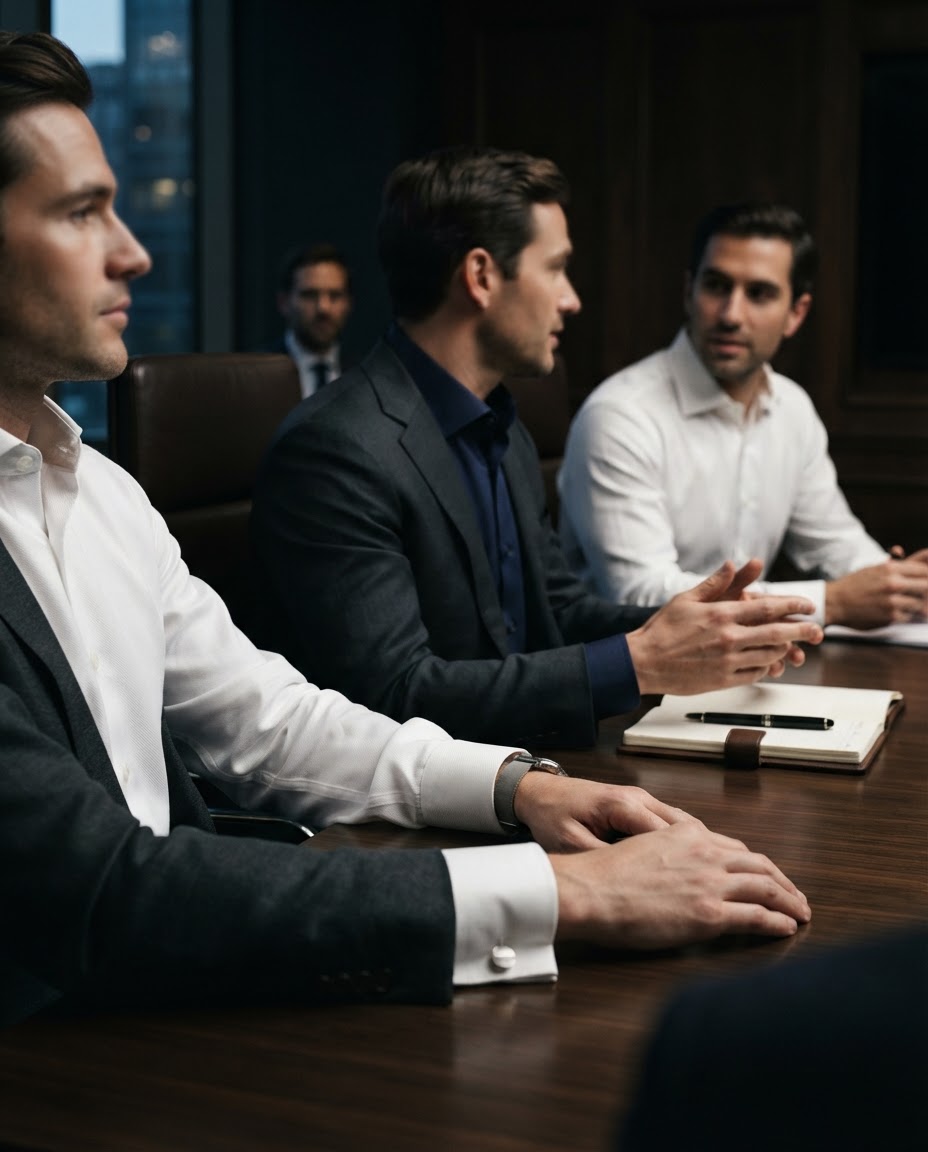 Professionals in refined formal shirts